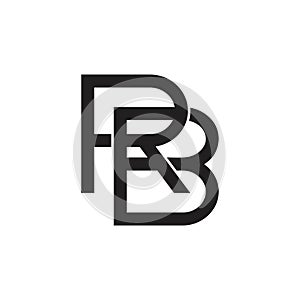 Letters rb linked logo vector