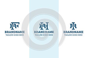 Letters RF RH RI Monogram Logo Set, for FR HR IR initials