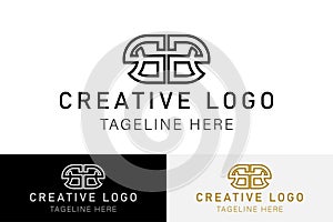 Letters S S logo. Initial letter S. monogram style logo design. Creative logo professional