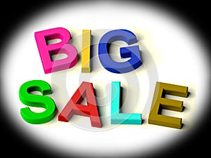 Letters Spelling Big Sale As Symbol for Discounts