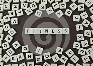 Letters spelling out fitness