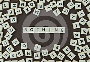 Letters spelling out nothing