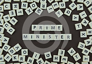 Letters spelling out primeminister