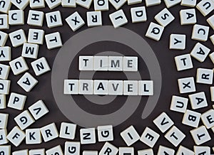 Letters spelling out time travel