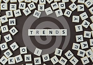 Letters spelling out trends