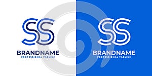 Letters SS Line Monogram Logo, suitable for business with SS initials