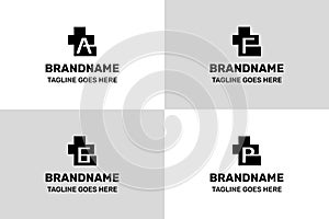 Letters TA TF TG TP Monogram Logo Set, for AT FT GT PT Initials