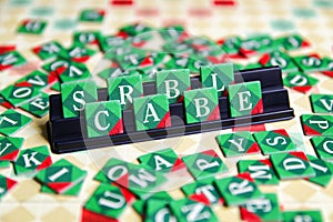 Letters from table game photo