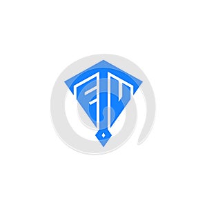 Letters TEU Anchor logo design