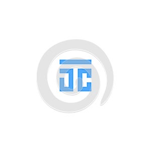 Letters TJC JCT Square Logo Design