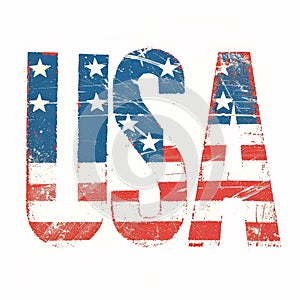 letters USA displayed in a thick bold font with the us flag