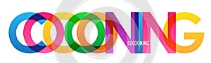 COCOONING colorful typography banner photo