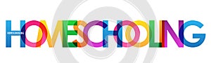 HOMESCHOOLING colorful typography banner photo