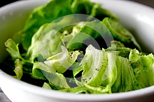 Lettuce with dressing