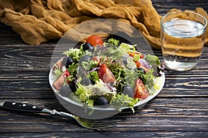 Lettuce leaves, appetizer , lettuce mediterranean healthy cuisine - food up vitamin mixed