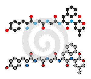 Leu-enkephalin endogenous opioid peptide molecule photo