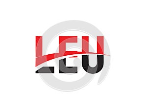 LEU Letter Initial Logo Design