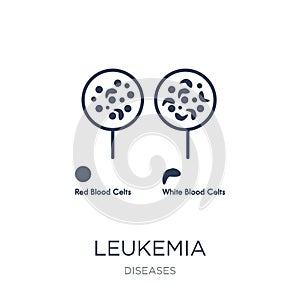 Leukemia icon. Trendy flat vector Leukemia icon on white background from Diseases collection
