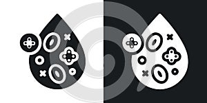 Leukemia icon vector set on white background