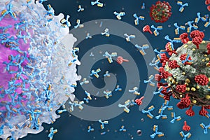 Leukocyte, white blood cells inside a human vein. . 3d render.