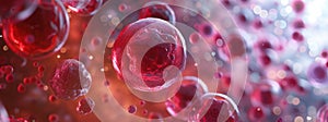 Leukocytes Visualized in Artistic Medical Illustration Style.