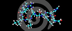 Leuprorelin molecular structure isolated on black