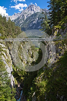 Leutasch Gorge in the German alps