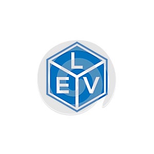 LEV letter logo design on black background. LEV creative initials letter logo concept. LEV letter design