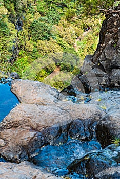 Levada do Risco hiking trail from Lagoa do Vento in Madeira photo