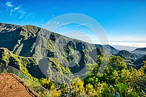 Levada dos Balcoes Viewpoint over the Valley of the Ribeira da Metade, Madeira