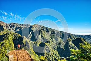 Levada dos Balcoes Viewpoint over the Valley of the Ribeira da Metade, Madeira photo