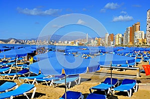 Levante Beach, in Benidorm, Spain