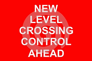 Level crossing traffic sign