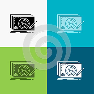 Level, design, new, complete, game Icon Over Various Background. glyph style design, designed for web and app. Eps 10 vector