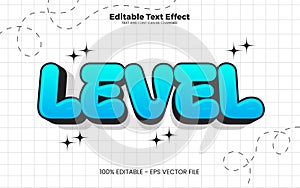 Level editable text effect in modern trend style
