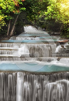 Level four of Huai Mae Kamin Waterfall photo
