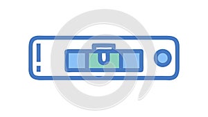 Level indicator icon, represents balance or horizontal alignment, vector design Generative AI