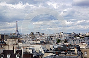 At the level of the roofs of Paris. Paris France