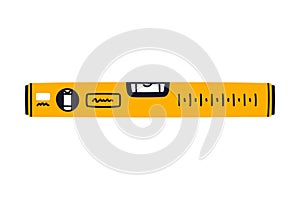 Level Ruler for Measurement as Construction Tool Vector Illustration