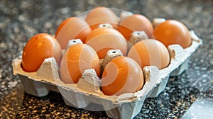 The levelled and perfectly cooked eggs featuring a smooth and consistent texture photo