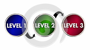 Levels 1 2 3 One Two Three Rising Up Improving photo