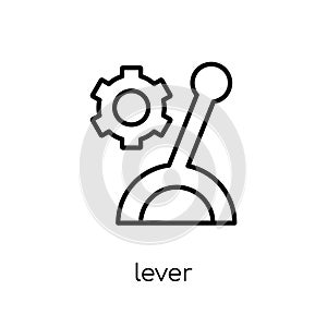 Lever icon from collection. photo