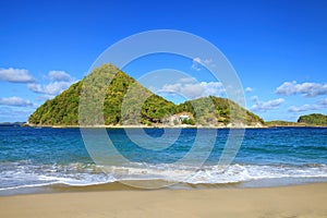 Levera Beach on Grenada Island with a view of Sugar Loaf Island, Grenada
