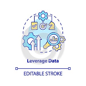 Leverage data concept icon