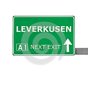 LEVERKUSEN road sign isolated on white