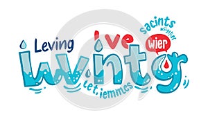 Leving I've Wintg Expressive Typography Text Icon, vector design Generative AI