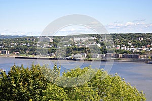 Levis City skyline and St. Lawrence River, Quebec