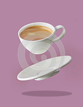 Levitating coffee cup