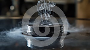 Levitating Pyrolytic Graphite Disc Above Strong Magnetic Surface