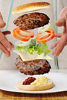 Levitating zero gravity burger